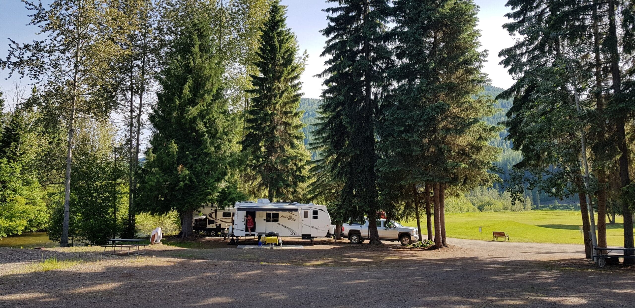 RV in campsite