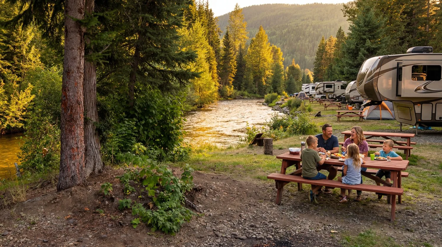 RV sites on the creek